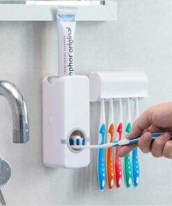 Automatic Toothpaste Dispenser And Toothbrush Holder Set