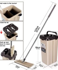 Scratch Mop 2 in 1 Self Clean Wash Dry Hands-Free with Bucket