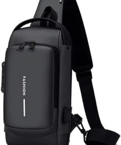 Anti theft Crossbody Sling bag,Waterproof Chest Daypack with USB Charging…