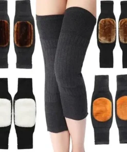 Knee Warmer - Woolen Blend Thermal Leg Warmers - Unisex Elastic Knee Pads For Men & Women